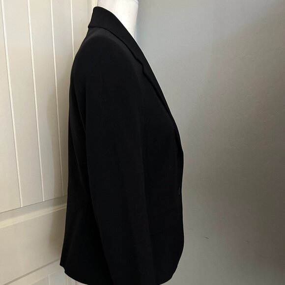 Nine West Women's Black 2-Button Poly/Viscose/Elastane Fully Lined Blazer Size 4 - Picture 6 of 10